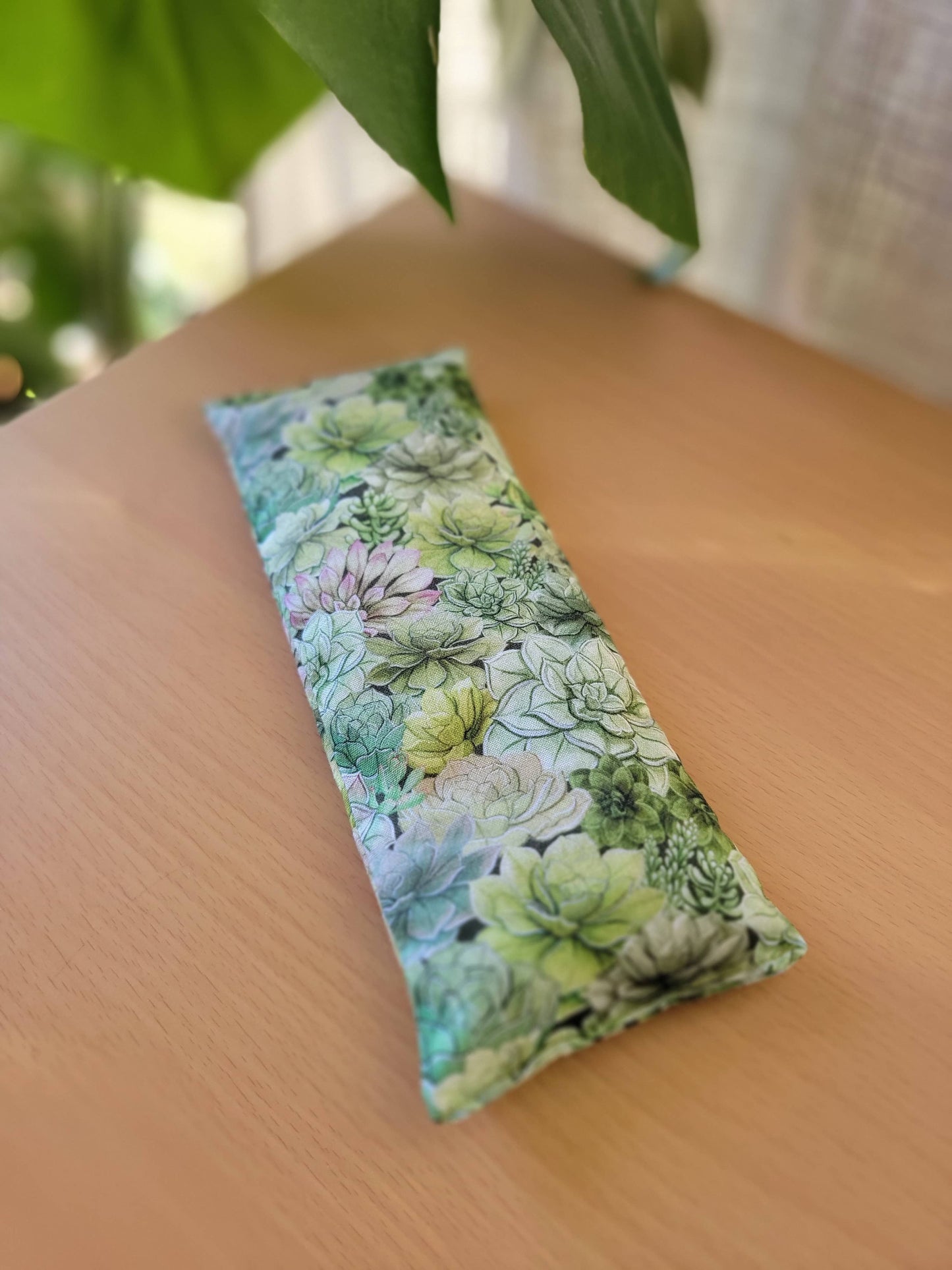 Aromatherapy Hot/Cold Weighted Eye Pillow - Soothing Patterns: Lavender and Peppermint / Rice and Flaxseed Mix / Olive Dragonflies