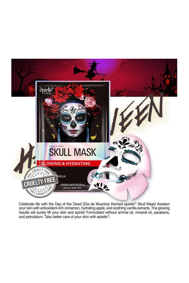 Epielle 0528 Halloween Skull Mask - 12pc