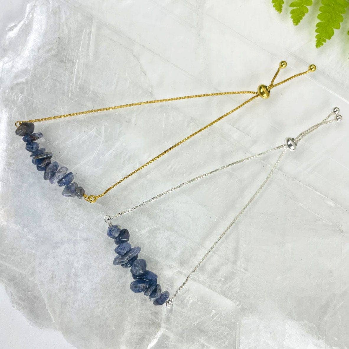 September Birthstone Bracelet - Sapphire: Sterling silver