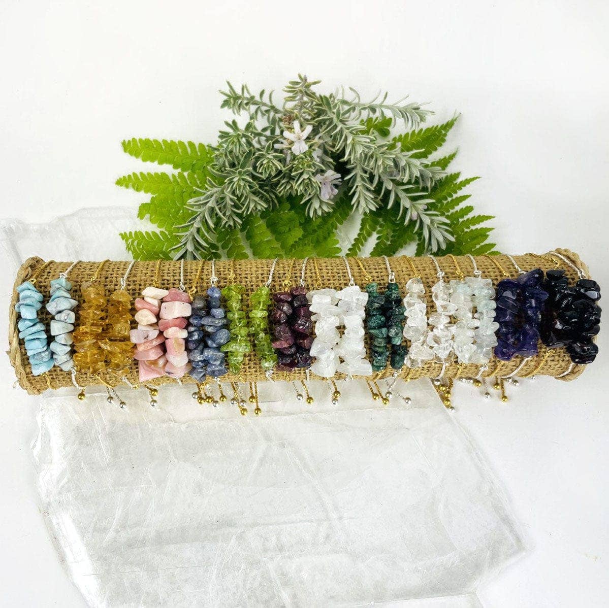 April Birthstone Bracelet - Crystal Quartz: Sterling silver