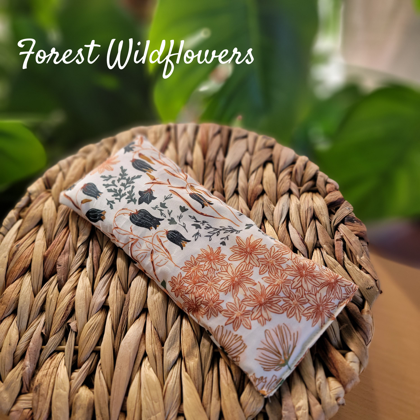 Aromatherapy Hot/Cold Weighted Eye Pillow - Soothing Patterns: Lavender and Peppermint / Rice and Flaxseed Mix / Olive Dragonflies