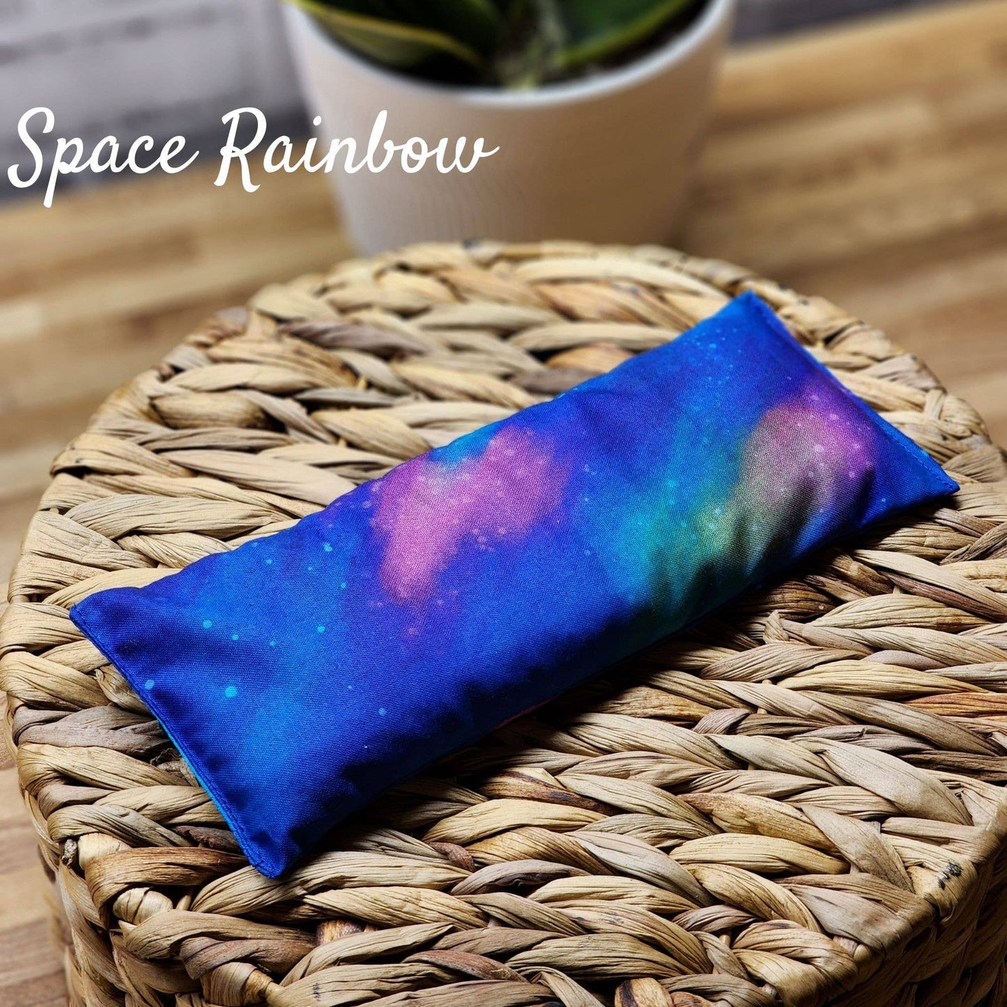 Aromatherapy Hot/Cold Weighted Eye Pillow - Moon and Sky fabrics: Lavender and Peppermint / Rice and Flaxseed Mix / Boho Sun