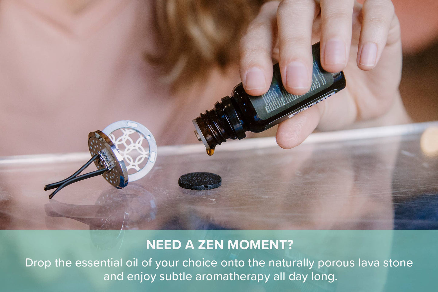 Zengo Essential Oil Vent Clip - Fleur De Lis