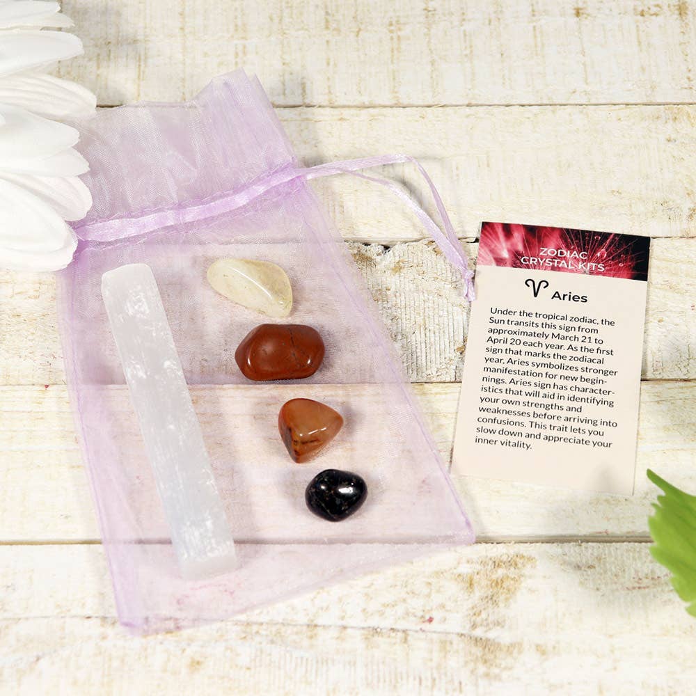 Aries Zodiac Crystals - Horoscope Set